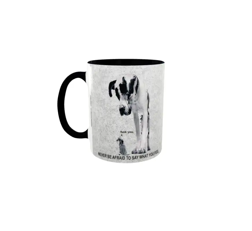 Never be afraid..., cana ceramica, 330ml