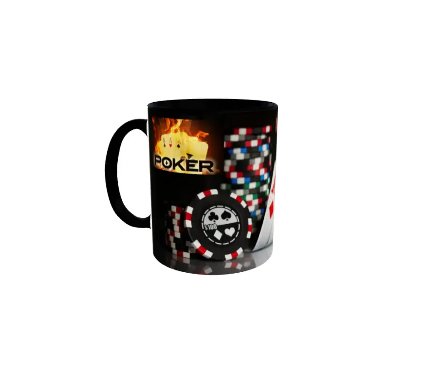 Poker destinul imparte ..., cana ceramica, 330ml