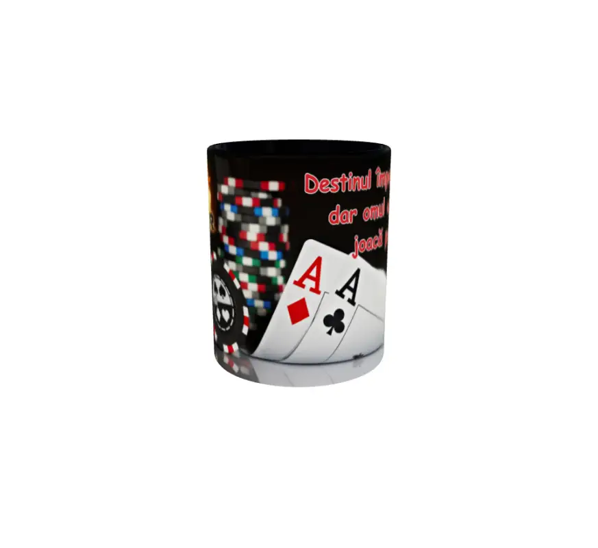 Poker destinul imparte ..., cana ceramica, 330mlv
