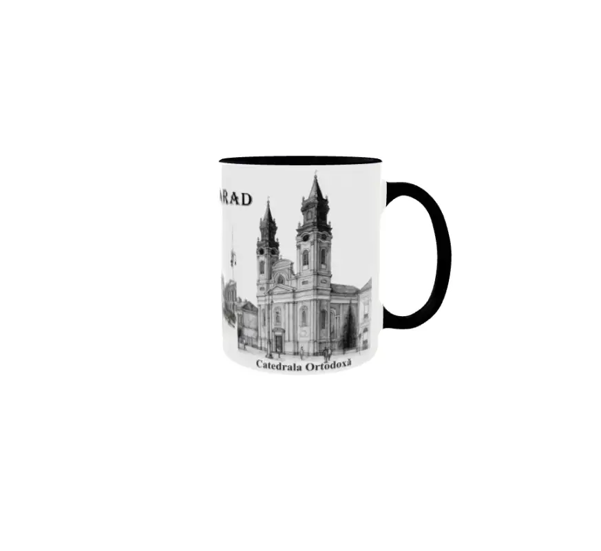 Arad romania, cana ceramica, 330ml, model 2v