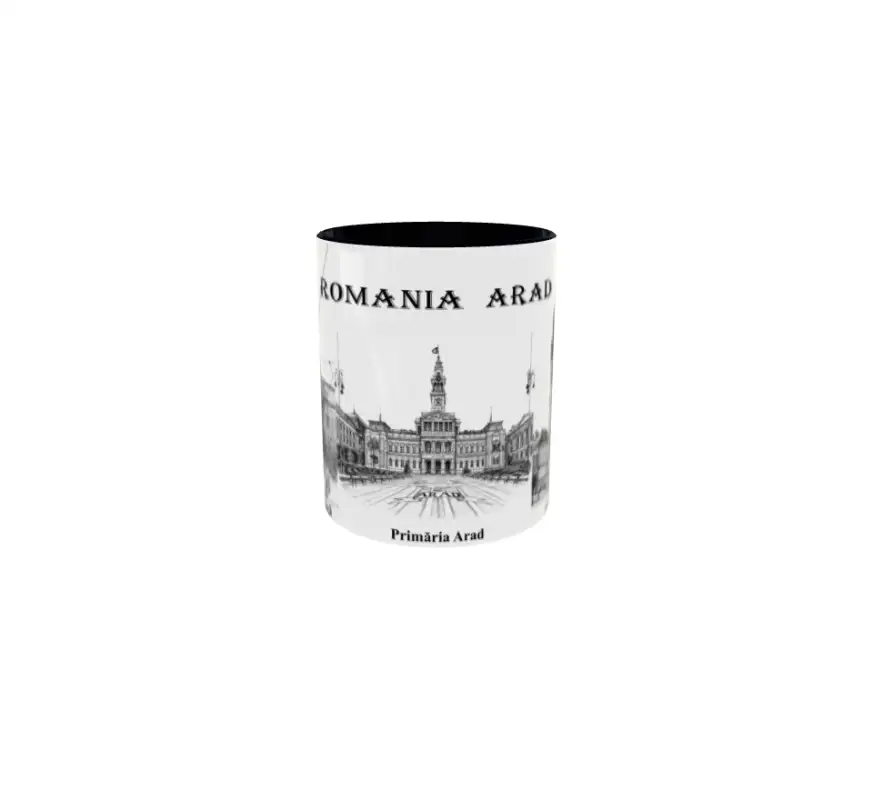 Arad romania, cana ceramica, 330ml, model 2v