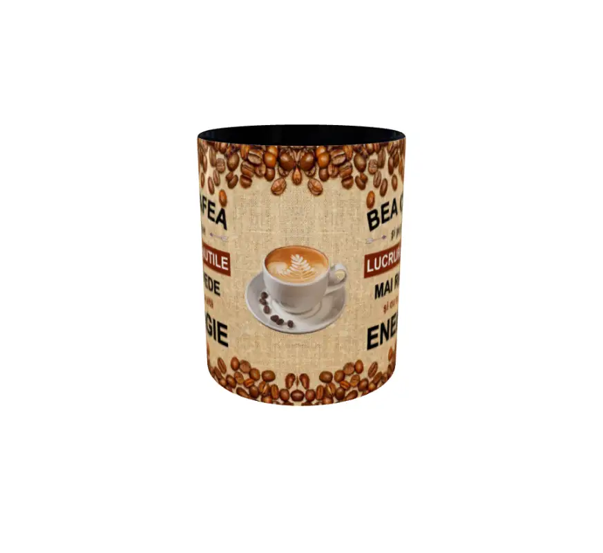 Bea cafea si poti face..., cana ceramica, 330ml, model 3v