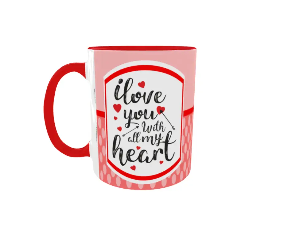 I love you with all my heart, cana ceramica, 330ml,  cgs1140