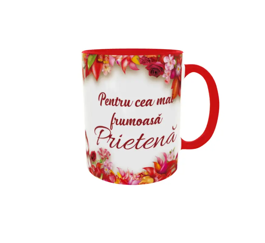 Pentru cea mai frumoasa prietena, cana ceramica, 330ml, cgs1199v