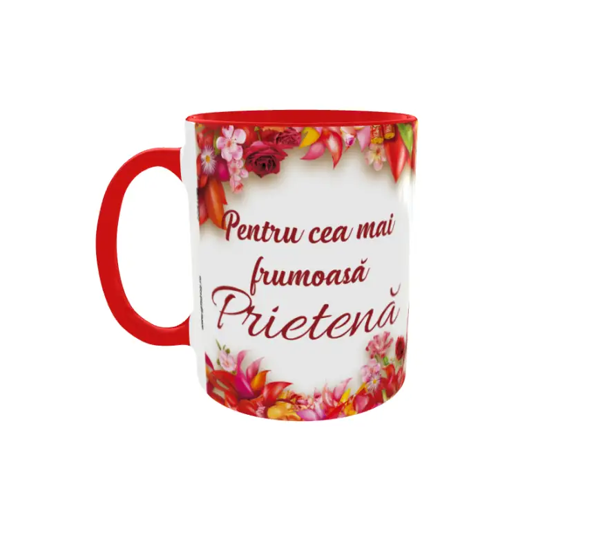 Pentru cea mai frumoasa prietena, cana ceramica, 330ml, cgs1199v