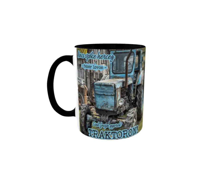 Csak fasza gyerek traktoron, cana din ceramica, 330ml