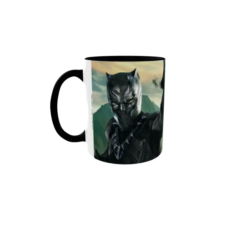 Black panther, cana din ceramica, 330ml, model 2b