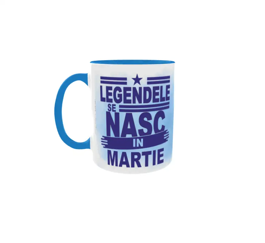 Legendele se nasc in martie, cana din ceramica, 330mlv