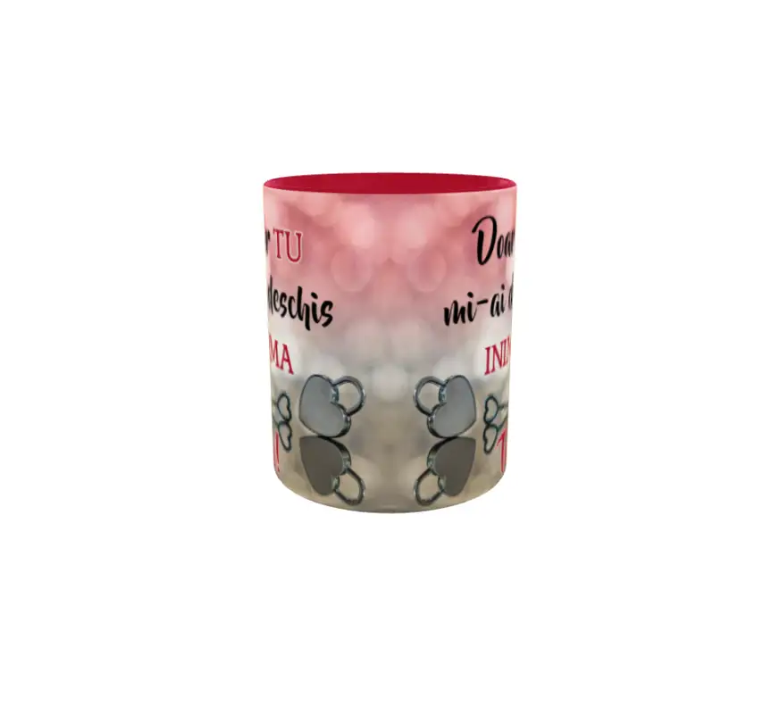 Doar tu mi-ai deschis inima te iubesc, cana din ceramica, 330mlv