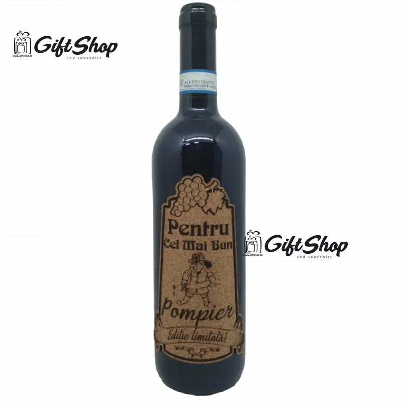 Pentru cel mai bun pompier, editie limitata, vin rosu cabernet sauvignon, demisec, 750ml, 13.5% alcoolv