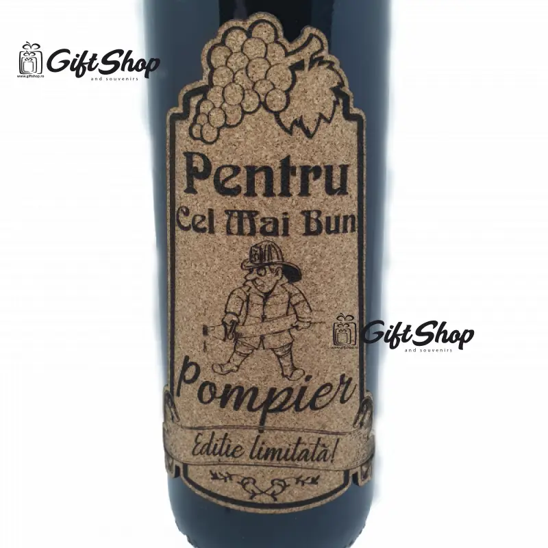 Pentru cel mai bun pompier, editie limitata, vin rosu cabernet sauvignon, demisec, 750ml, 13.5% alcoolv