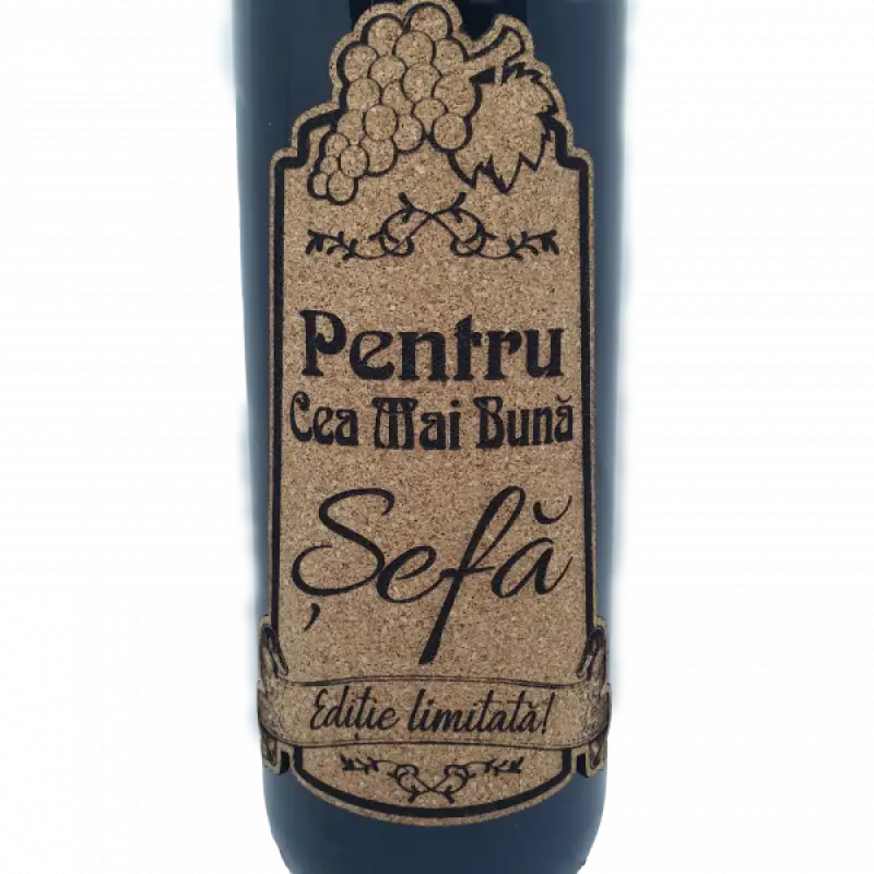 Pentru cea mai buna sefa, eticheta pluta cu mesajv
