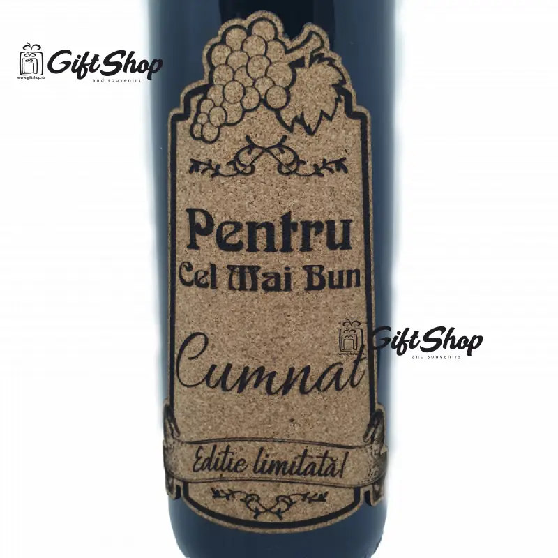 Pentru cel mai bun cumnat, editie limitata, vin rosu cabernet sauvignon, demisec, 750ml, 13.5% alcool