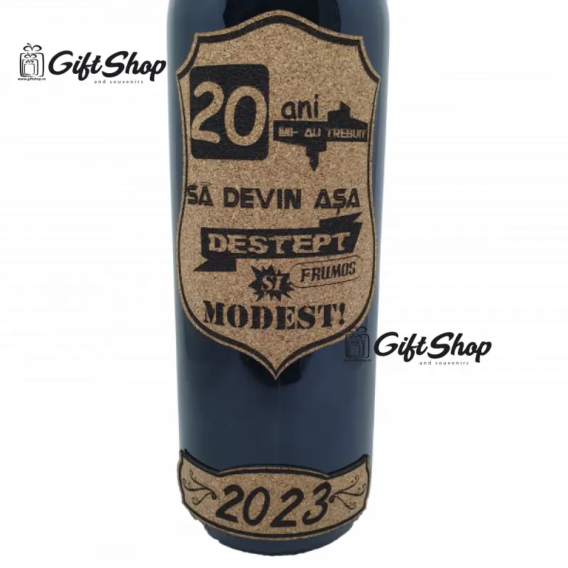 20 de ani mi-au trebuit sa devin asa destept, editie limitata, vin rosu cabernet sauvignon, demisec, 750ml, 13.5% alcool