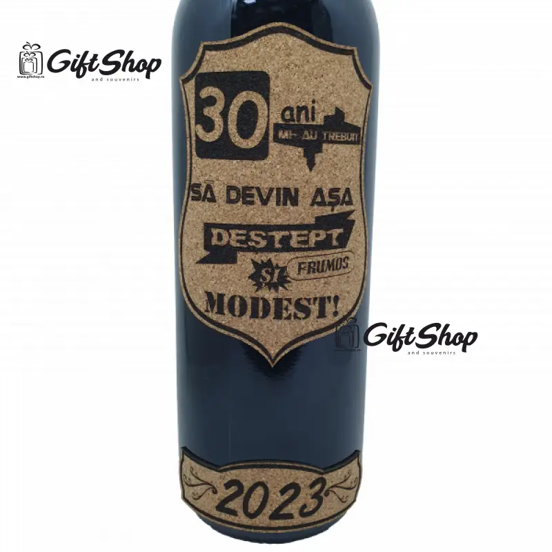 30 de ani mi-au trebuit sa devin asa destept, editie limitata, vin rosu cabernet sauvignon, demisec, 750ml, 13.5% alcoolv