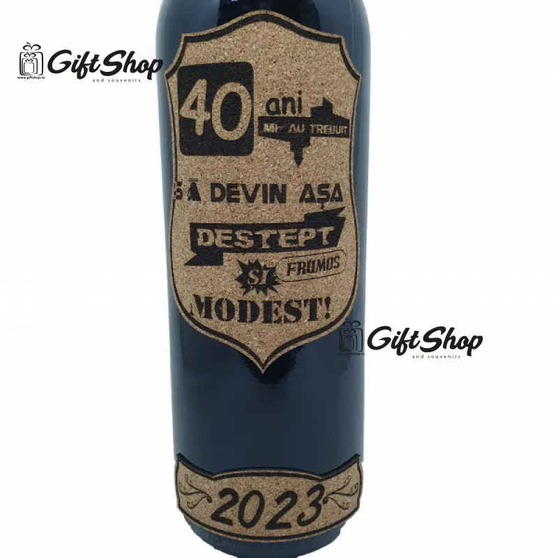 40 de ani mi-au trebuit sa devin asa destept, editie limitata, vin rosu cabernet sauvignon, demisec, 750ml, 13.5% alcool