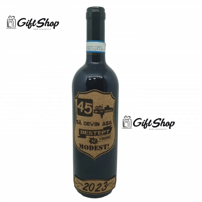 45 de ani mi-au trebuit sa devin asa destept, editie limitata, vin rosu cabernet sauvignon, demisec, 750ml, 13.5% alcoolv