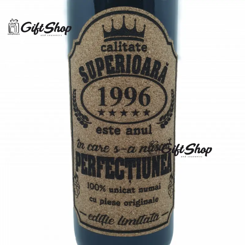 1996 este anul in care s-a nascut perfectiunea, editie limitata, vin rosu cabernet sauvignon, demisec, 750ml, 13.5% alcoolv