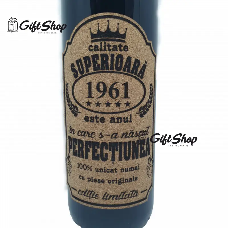 1961 este anul in care s-a nascut perfectiunea, editie limitata, vin rosu cabernet sauvignon, demisec, 750ml, 13.5% alcoolv