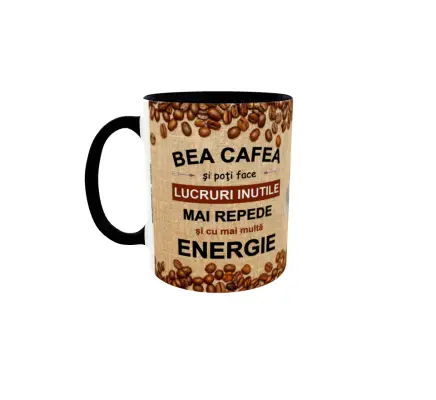Bea cafea si poti face..., cana ceramica, 330ml, model 3