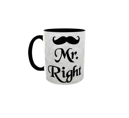 Mr. right, cana ceramica, 330ml, model 2