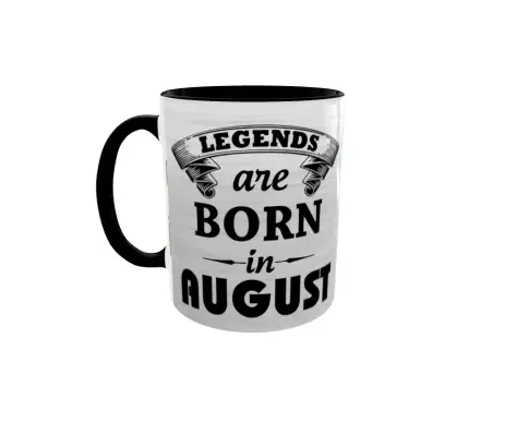 August, legends are born in, cana ceramica, 330ml, cgs1109h