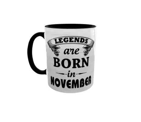 November, legends are born in, cana ceramica, 330ml, cgs1109k