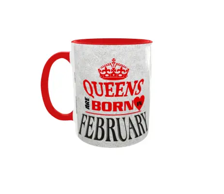 February, queens are born in, cana ceramica, 330ml, cgs1110b