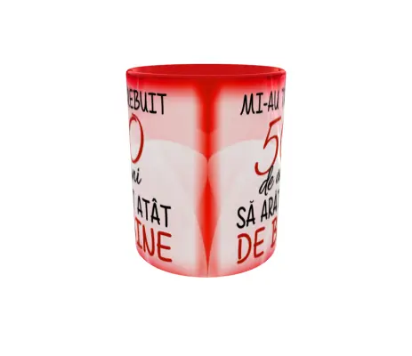 Mi-au trebuit 50 de ani sa arat atat de bine, cana ceramica, 330ml, cgs1122b