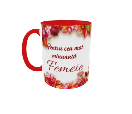 Pentru cea mai minunata femeie, cana ceramica, 330ml, cgs1180