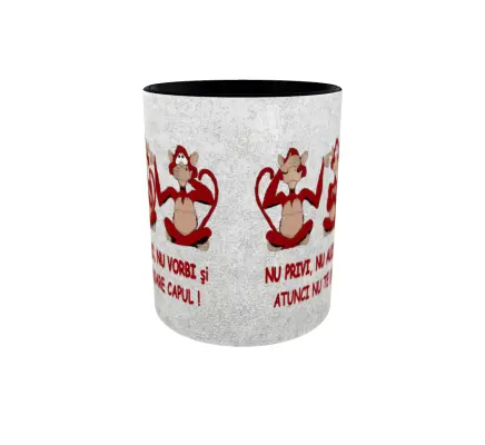 Nu privi, nu auzi, nu vorbi, cana ceramica, 330ml, cgs1333