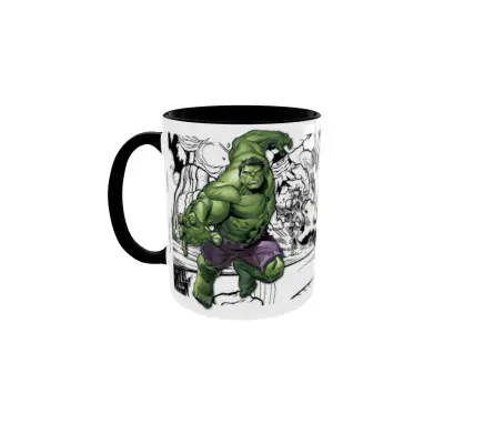 Hulk, model 1, cana din ceramica, 330ml
