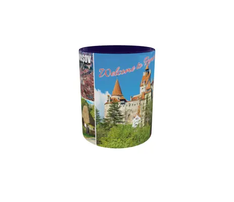 Castelul bran, model 1, cana ceramica, 330ml
