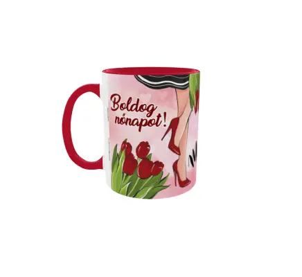 8 március boldog nőnapot, cana din ceramica, 330ml, model 1
