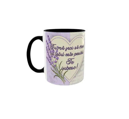 Te iubesc, cana din ceramica, 330ml, model 8