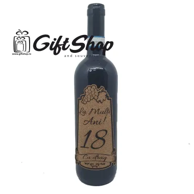 Anul dorit pe eticheta din pluta, vin rosu cabernet sauvignon, demisec, 750ml, 13.5% alcool