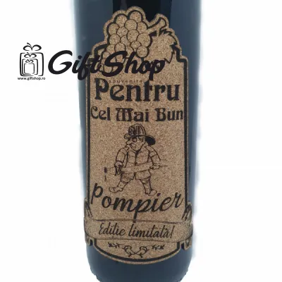 Pentru cel mai bun pompier, editie limitata, vin rosu cabernet sauvignon, demisec, 750ml, 13.5% alcool
