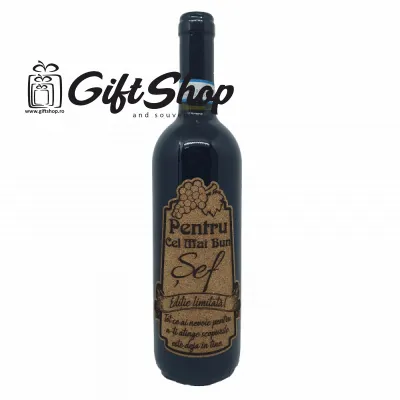 Pentru cel mai bun sef, tot ce ai nevoie ,editie limitata, vin rosu cabernet sauvignon, demisec, 750ml, 13.5% alcool