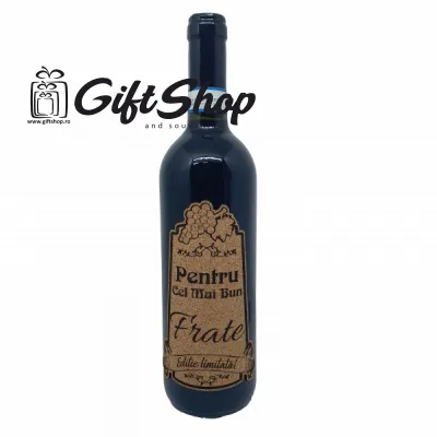 Pentru cel mai bun frate, editie limitata, vin rosu cabernet sauvignon, demisec, 750ml, 13.5% alcool