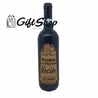 Pentru cel mai bun vecin, editie limitata, vin rosu cabernet sauvignon, demisec, 750ml, 13.5% alcool