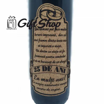 Doi oameni pot face multe in 25 de ani, editie limitata, vin rosu cabernet sauvignon, demisec, 750ml, 13.5% alcool