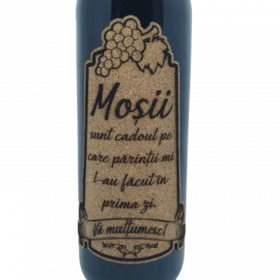 Mosii sunt cadoul, eticheta pluta cu mesaj