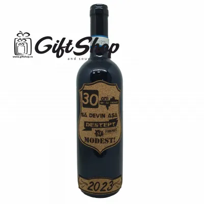 30 de ani mi-au trebuit sa devin asa destept, editie limitata, vin rosu cabernet sauvignon, demisec, 750ml, 13.5% alcool