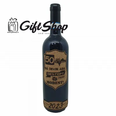 50 de ani mi-au trebuit sa devin asa destept, editie limitata, vin rosu cabernet sauvignon, demisec, 750ml, 13.5% alcool