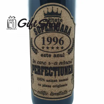 1996 este anul in care s-a nascut perfectiunea, editie limitata, vin rosu cabernet sauvignon, demisec, 750ml, 13.5% alcool