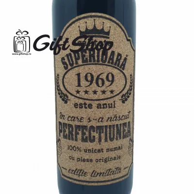 1969 este anul in care s-a nascut perfectiunea, editie limitata, vin rosu cabernet sauvignon, demisec, 750ml, 13.5% alcool