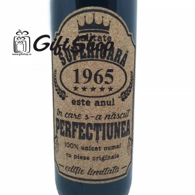 1965 este anul in care s-a nascut perfectiunea, editie limitata, vin rosu cabernet sauvignon, demisec, 750ml, 13.5% alcool