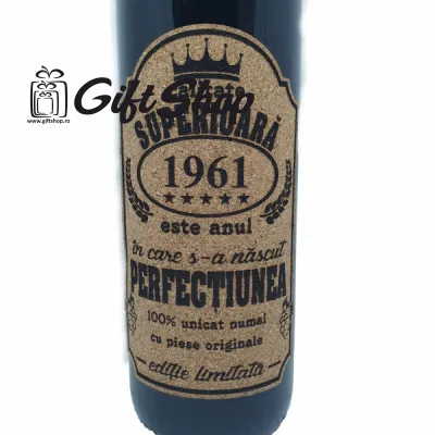 1961 este anul in care s-a nascut perfectiunea, editie limitata, vin rosu cabernet sauvignon, demisec, 750ml, 13.5% alcool